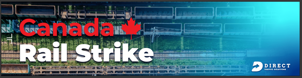 railway with canadian rail strike text