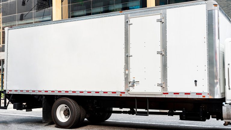 temperature controlled freight shipping truck