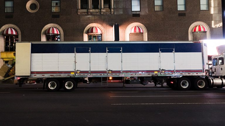 Refrigerated semi truck trailer